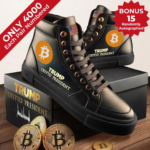 Donald Trump lance une ligne de Sneakers Bitcoin à 299$ après sa participation à la conférence Bitcoin de Nashville. Le business avant tout !